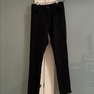 Uni Qlo jet black soft denim